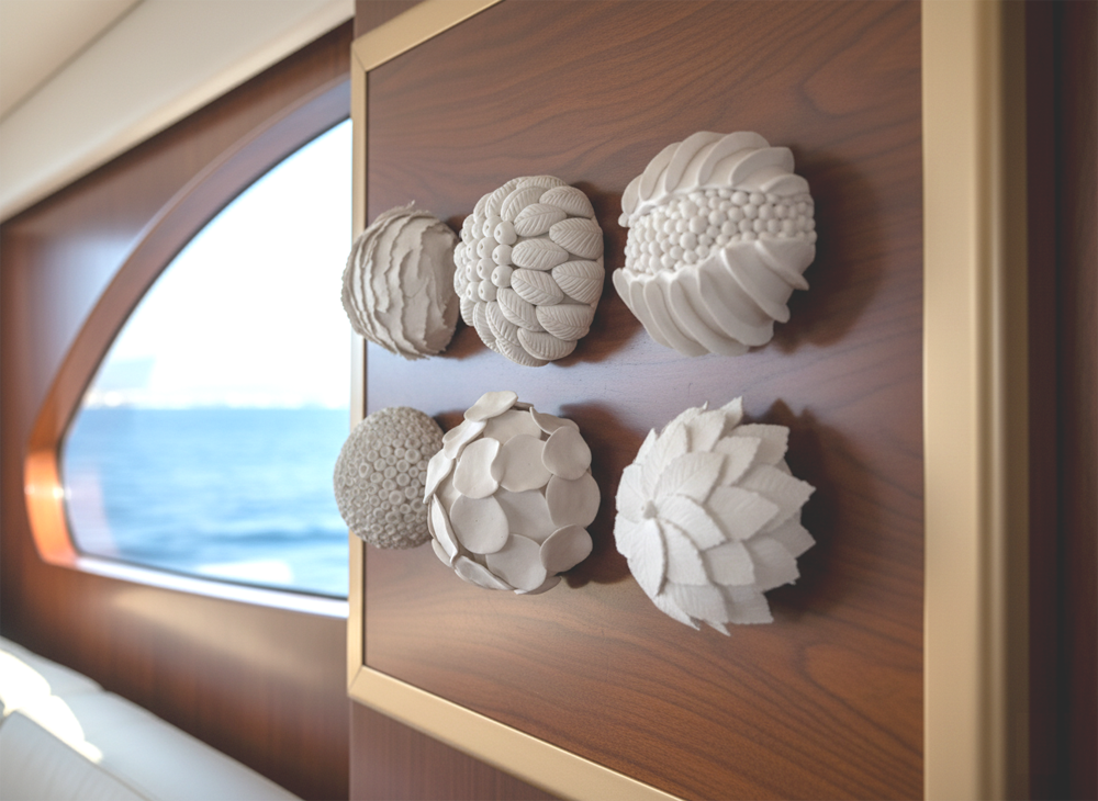 Dimensional Clay Coral Reef Wall Sculptures, 3D Coastal Art, Luxury Textured Wall Decor - Image 4