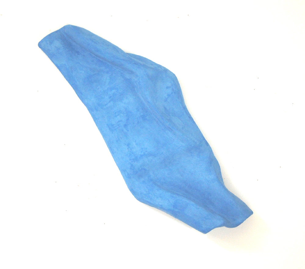 Abstract Blue Dimensional Plaster Wall Art, Modern Organic Decor - Image 5