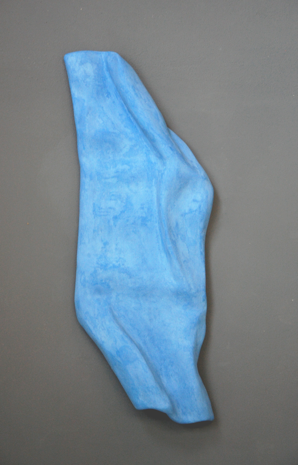 Abstract Blue Dimensional Plaster Wall Art, Modern Organic Decor - Image 6