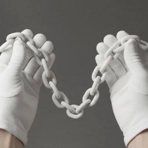 Hand-Sculpted Clay Chain Art - Modern Minimalist Decor, Unique Statement Piece, Customizable Length