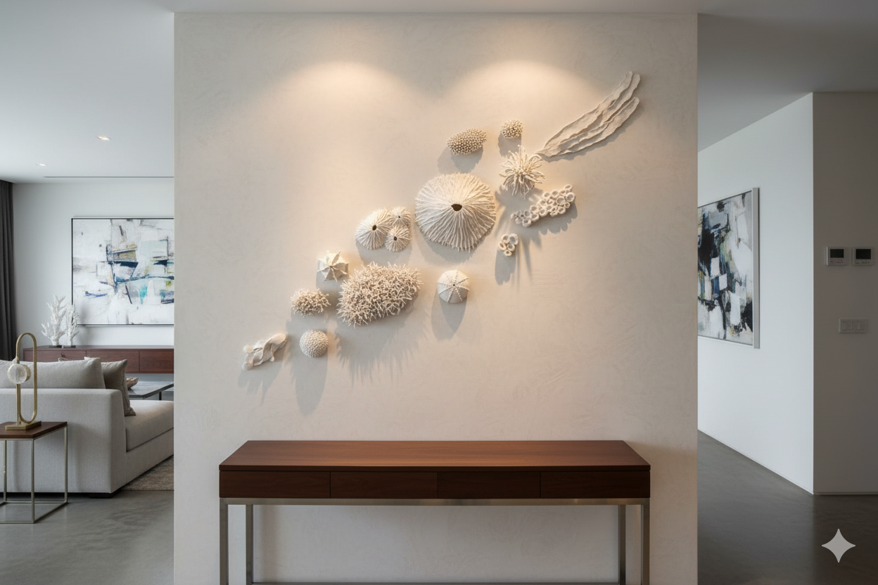 Staircase Coral Reef Wall Art Installation - Large Scale Sculpture High-End Coastal Decor, 14pc - Image 3