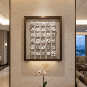 Unique Coral Reef Clay Wall Art Sculpture Installation | Modern Coastal Ocean Decor Set, 30pc