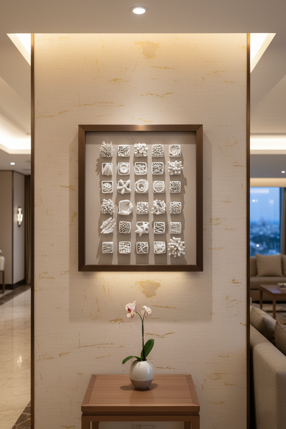 Unique Coral Reef Clay Wall Art Sculpture Installation | Modern Coastal Ocean Decor Set, 30pc