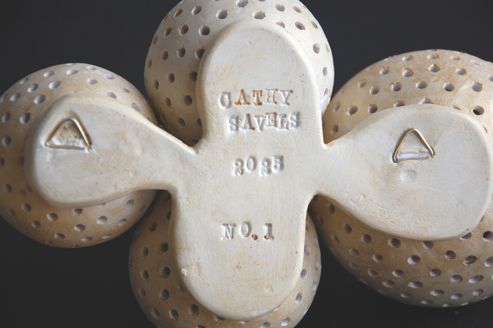 Hollow Sphere Abstract Wall Sculpture: Champagne Metallic Wabi Sabi Minimalist Decor, Limited Edition - Image 10