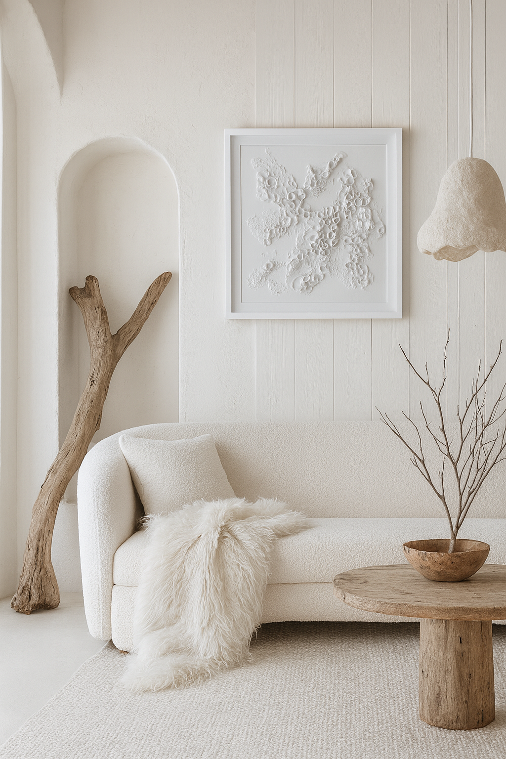 Luxury 3D Wall Sculpture, White Textured Art, Modern Abstract Decor, Minimalist Contemporary Plaster Artwork - Image 3