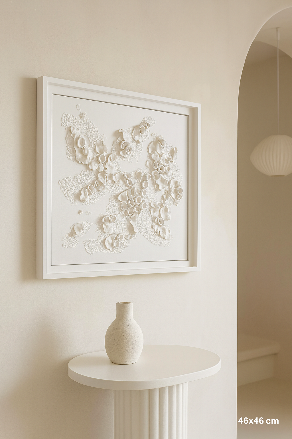 Luxury 3D Wall Sculpture, White Textured Art, Modern Abstract Decor, Minimalist Contemporary Plaster Artwork - Image 5