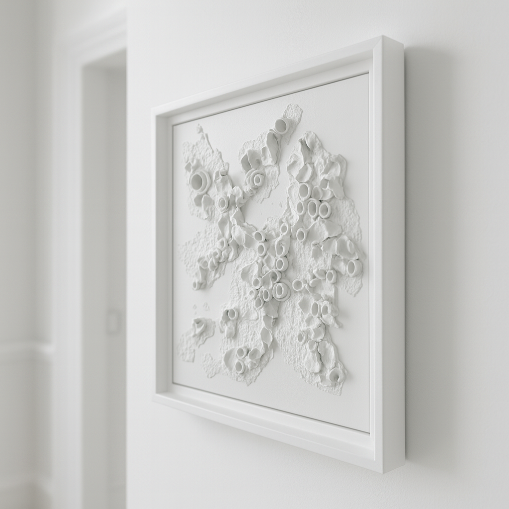 Luxury 3D Wall Sculpture, White Textured Art, Modern Abstract Decor, Minimalist Contemporary Plaster Artwork - Image 7
