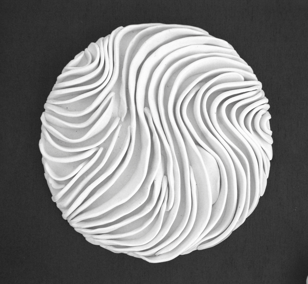 Ocean Waves Wall Sculpture - Coral Sea Textures Coastal White Clay Art Beach House Decor, 15cm - Image 14