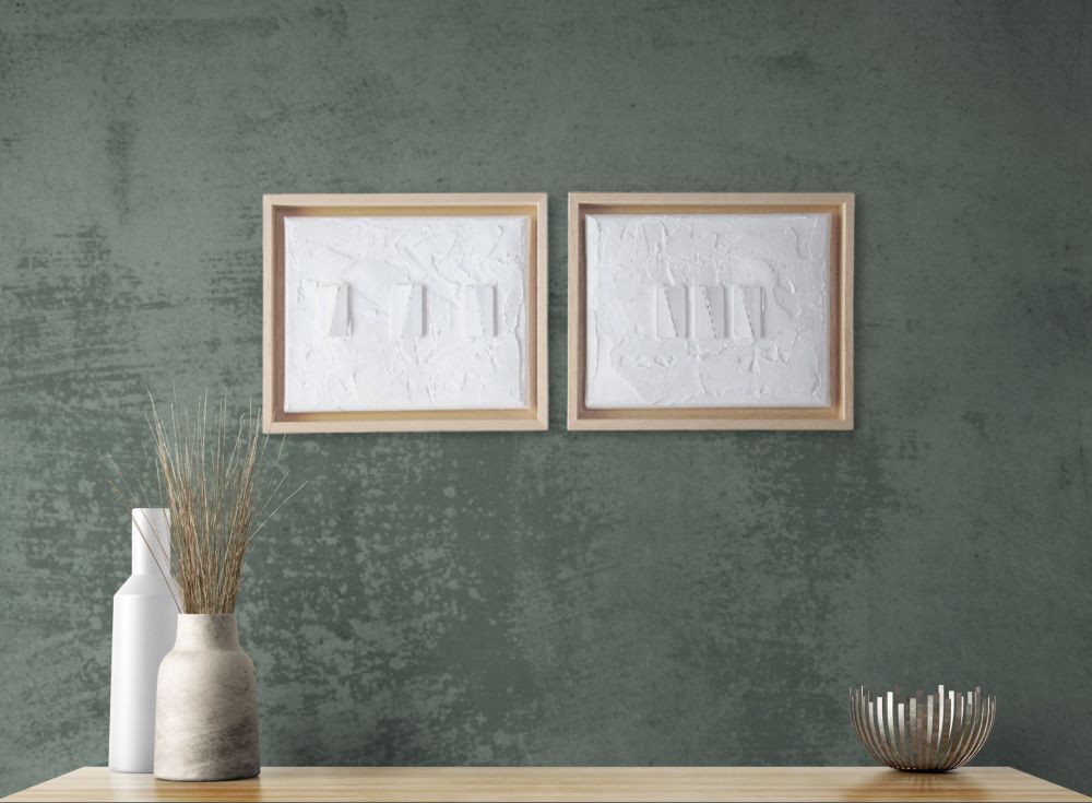Japandi Wabi Sabi Textured Wall Art: Minimalist Nordic Scandi Modern Organic Framed Set - Image 8