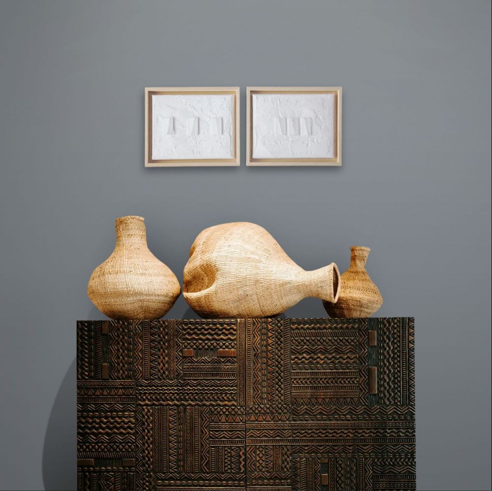 Japandi Wabi Sabi Textured Wall Art: Minimalist Nordic Scandi Modern Organic Framed Set - Image 9