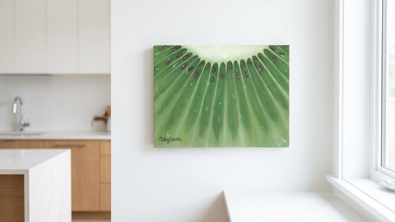 Kiwi Painting on Canvas - Food Lover Kitchen Wall Art Gift - Image 8