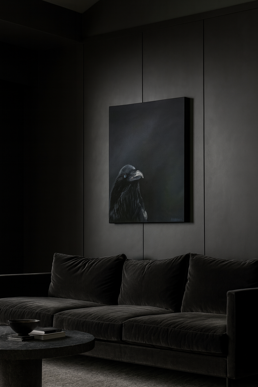 Raven Oil Painting - Crow Gothic Avian Art Bird Lover Gift - Image 8
