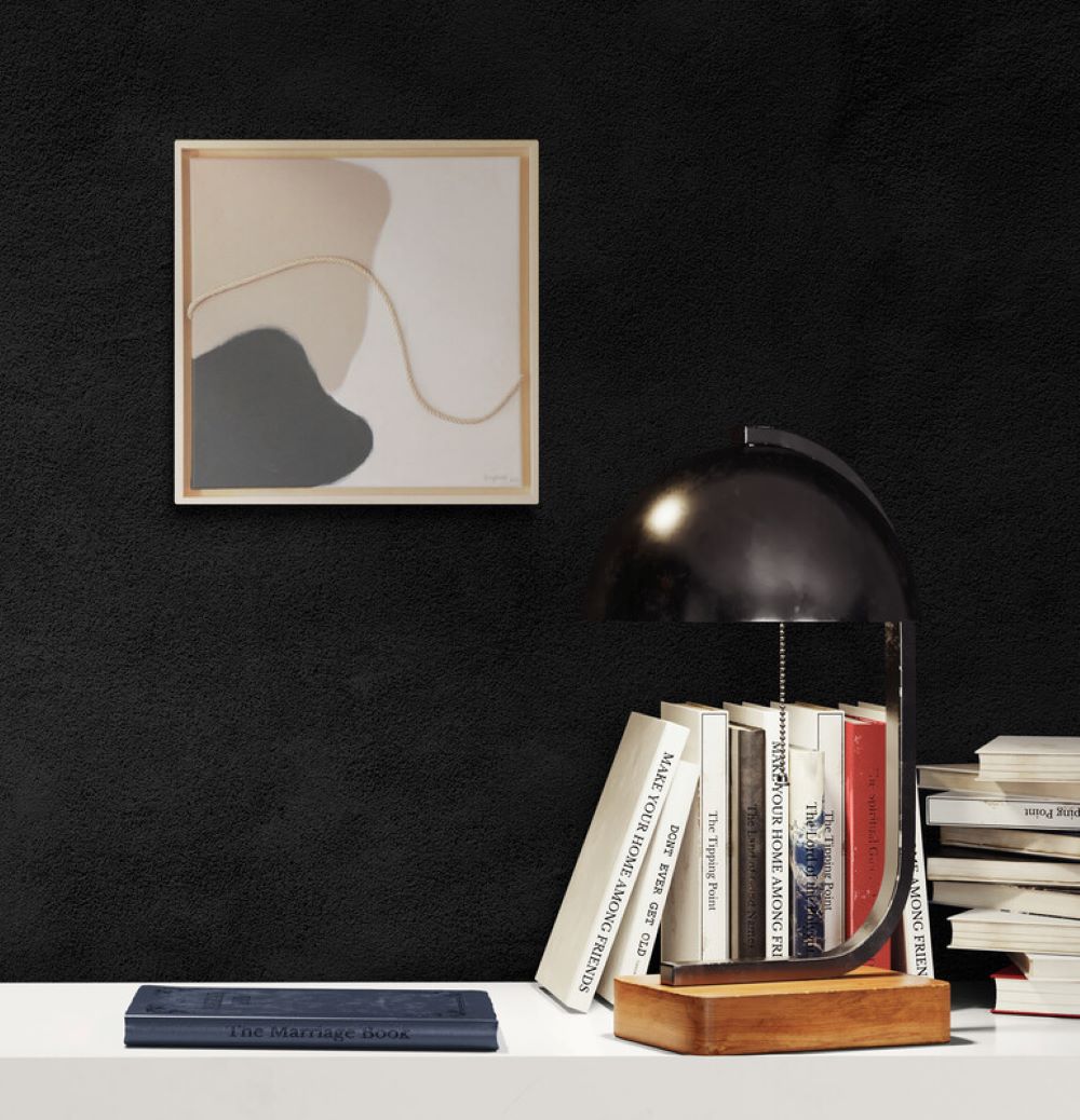 Modern Neutral Abstract Wall Art with Textured Rope – Minimalist Organic Shapes, Scandinavian Boho Decor - Image 9