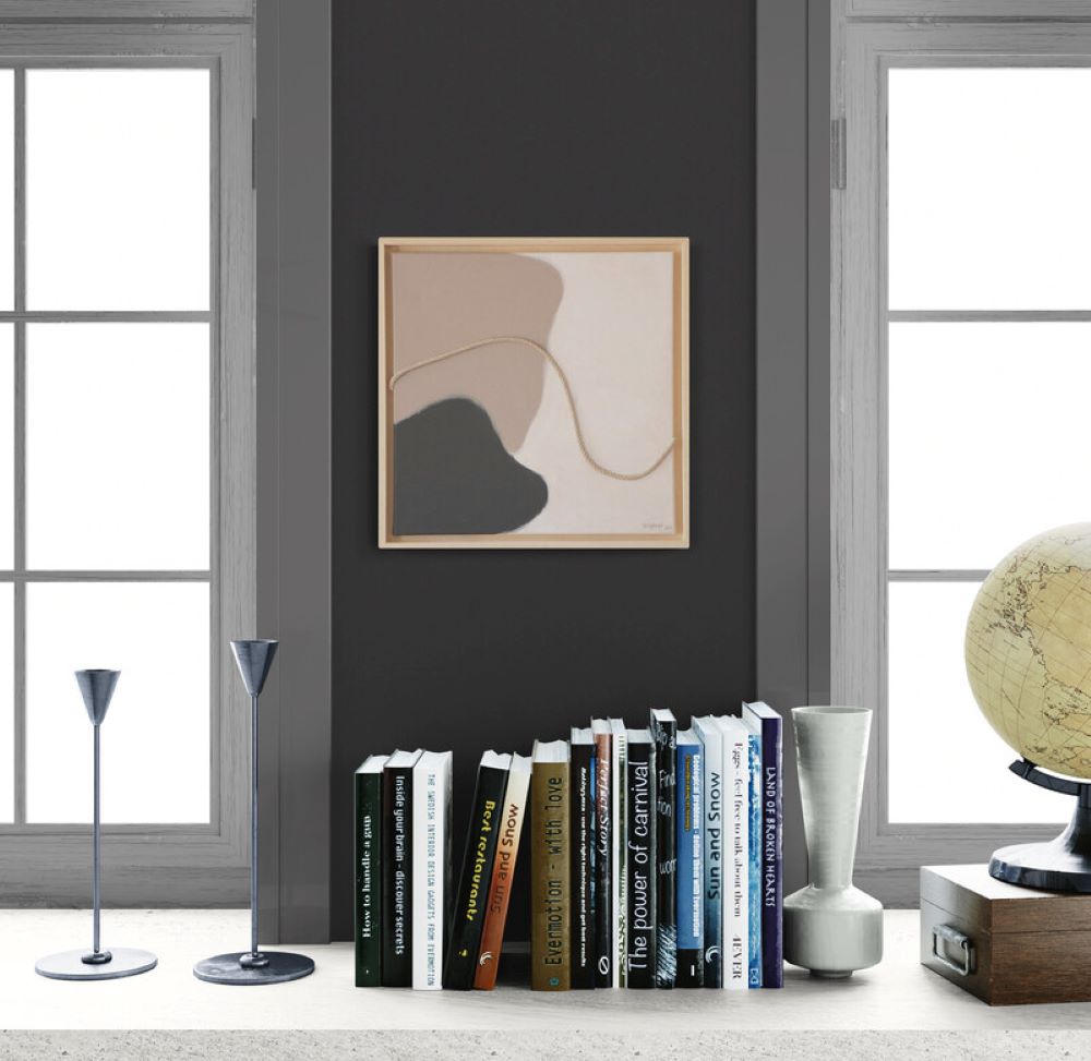 Modern Neutral Abstract Wall Art with Textured Rope – Minimalist Organic Shapes, Scandinavian Boho Decor - Image 10