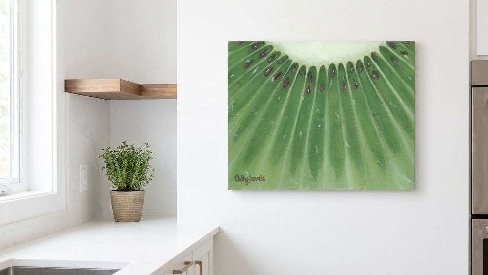 Kiwi Painting on Canvas - Food Lover Kitchen Wall Art Gift - Image 5