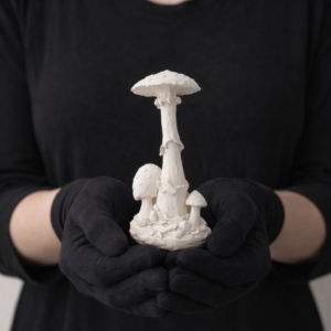 Wall Mushroom Sculpture: Modern Organic Minimalist Botanical Wall Art Nature Home Decor